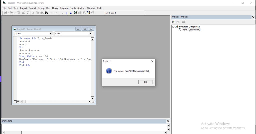 visual basic output
